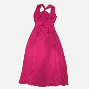 Banana Republic Fuchsia 100% Silk Gown